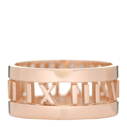 Tiffany 18K Rose Gold Diamond Wide Atlas Open Ring 54 7 3 of 4