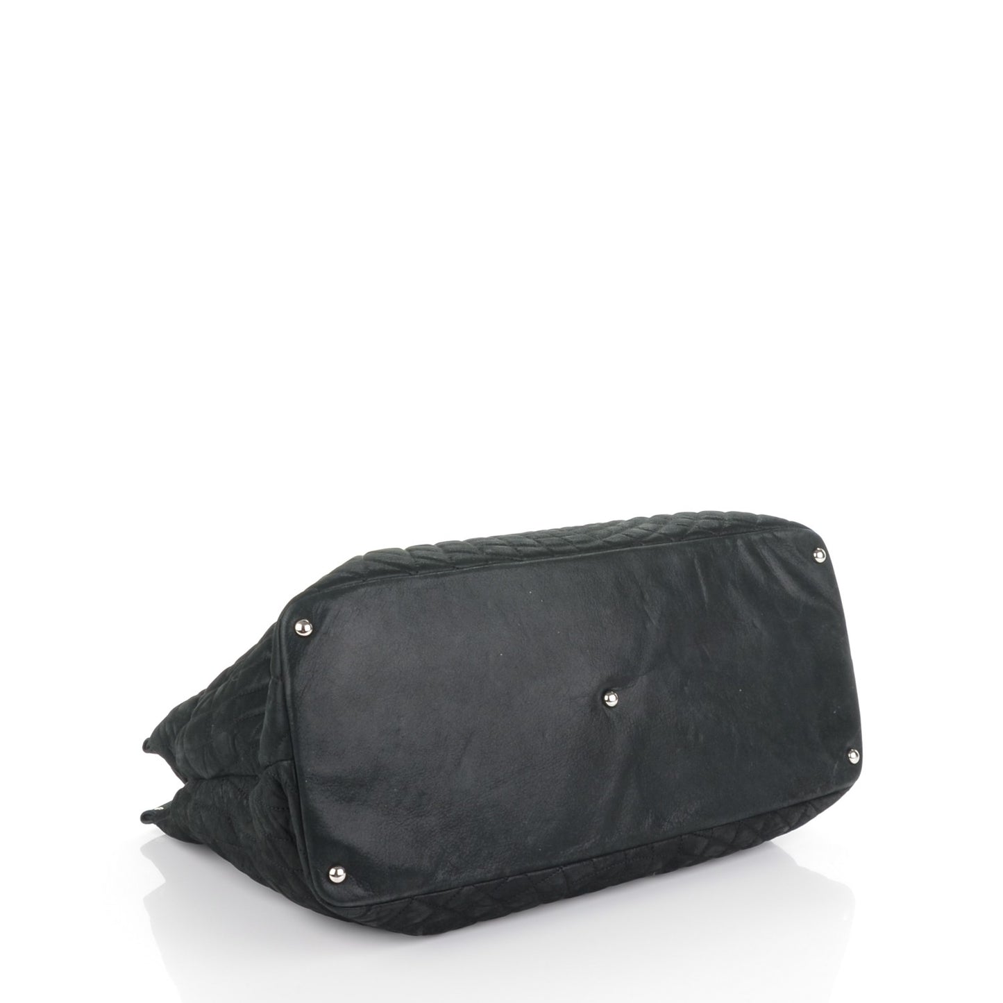 Iridescent Calfskin Large Sea Hit Tote Black