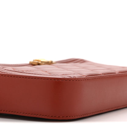 Chanel Lambskin Quilted Small Boy Clutch With Chain Orange 11 of 13