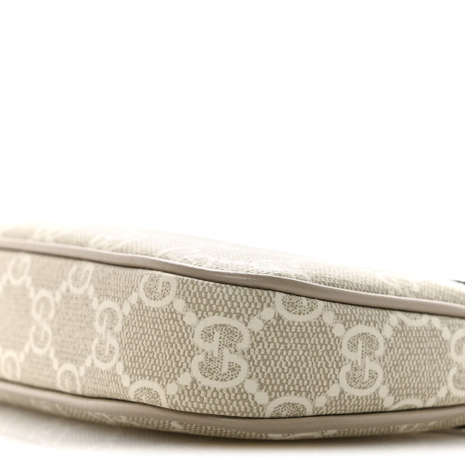 Gucci GG Supreme Monogram Textured Dollar Calfskin Web Mini Ophidia GG Handbag Beige Mystic White Oatmeal 10 of 10