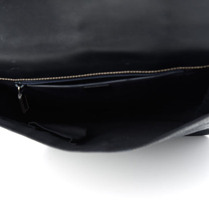Gucci Guccissima Large Flap Messenger Bag Navy 5 of 10
