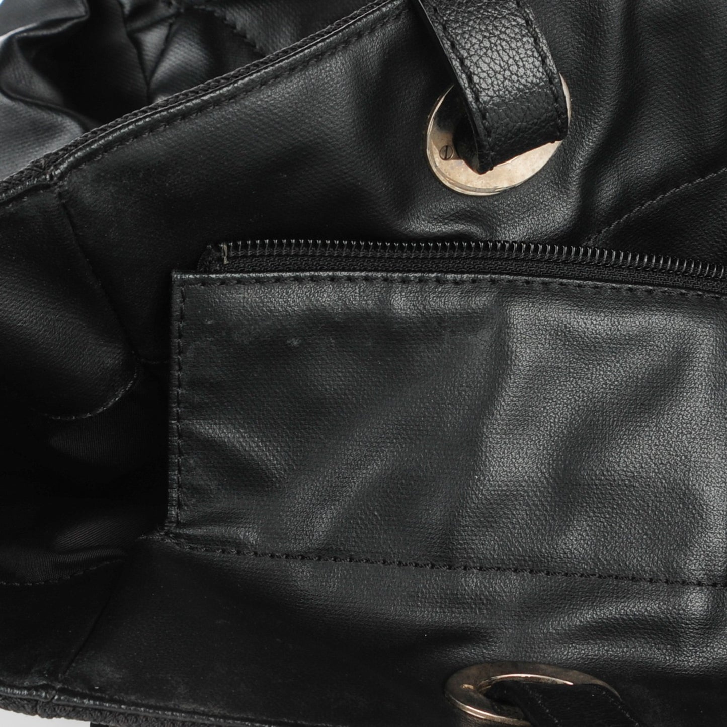 Coated Canvas Large Paris Biarritz Tote Black