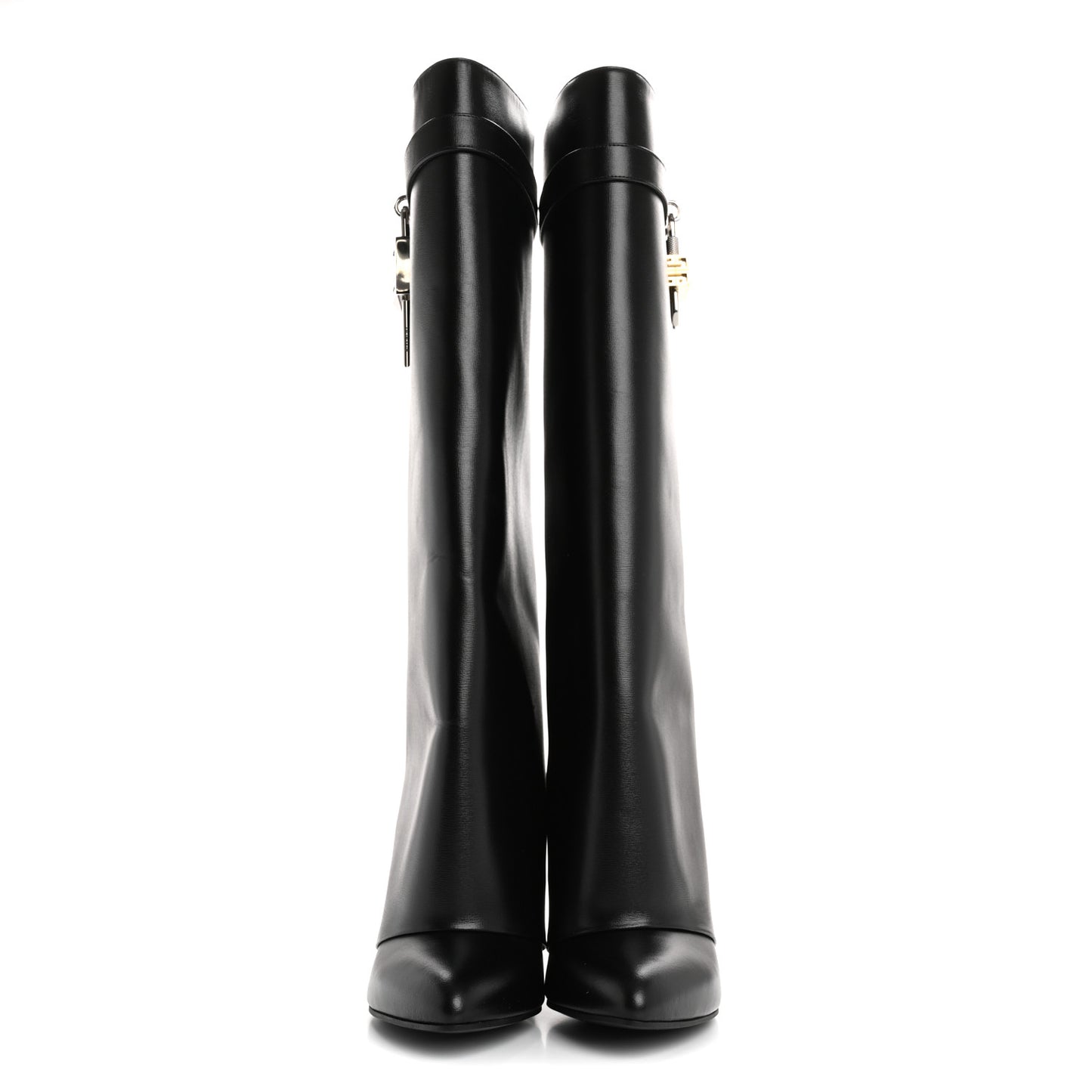 Calfskin Shark Lock Pant Boots 40 Black