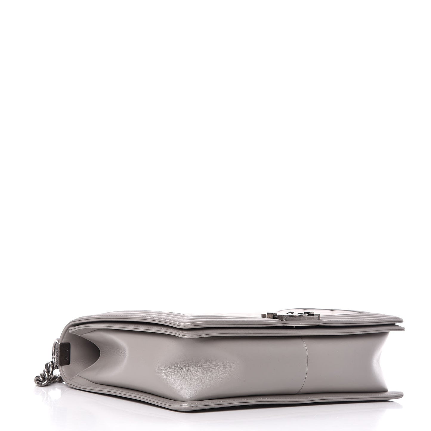 Calfskin Ombre Quilted Large Boy Flap Grey Beige