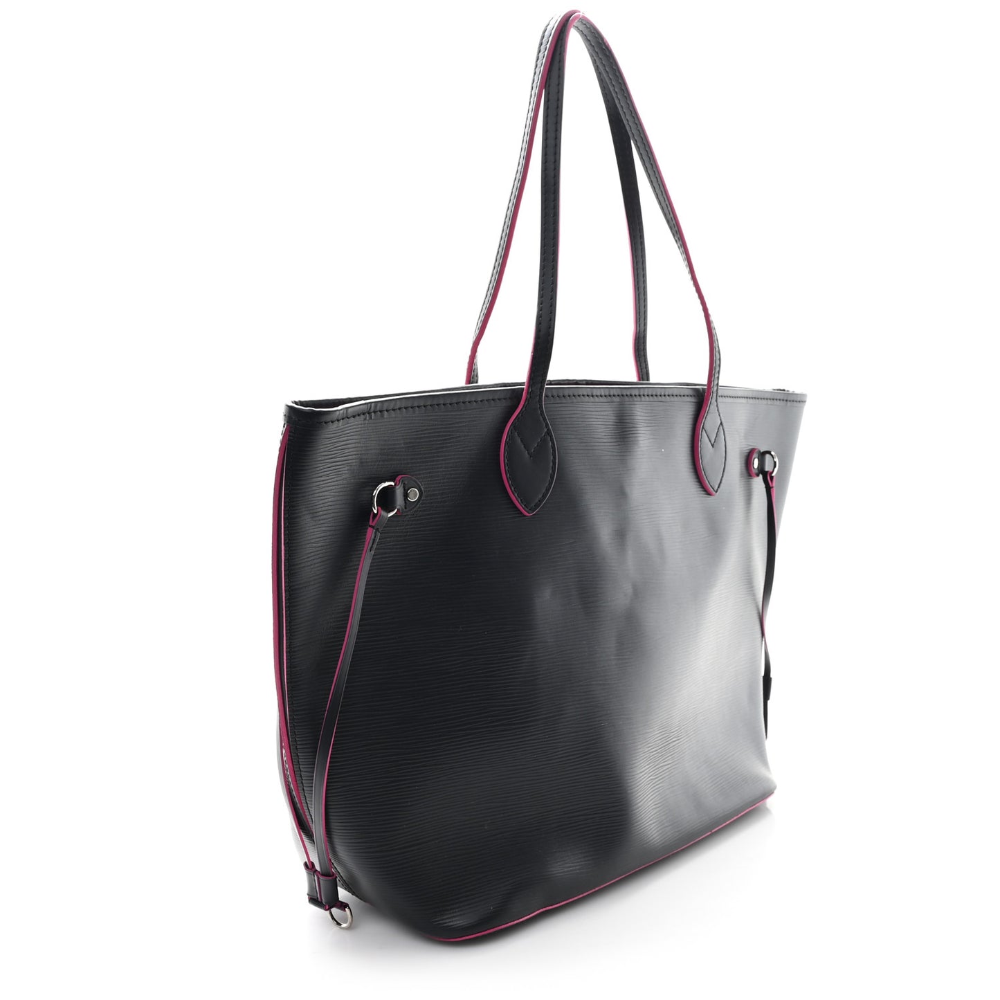 Epi Neverfull MM Black Hot Pink