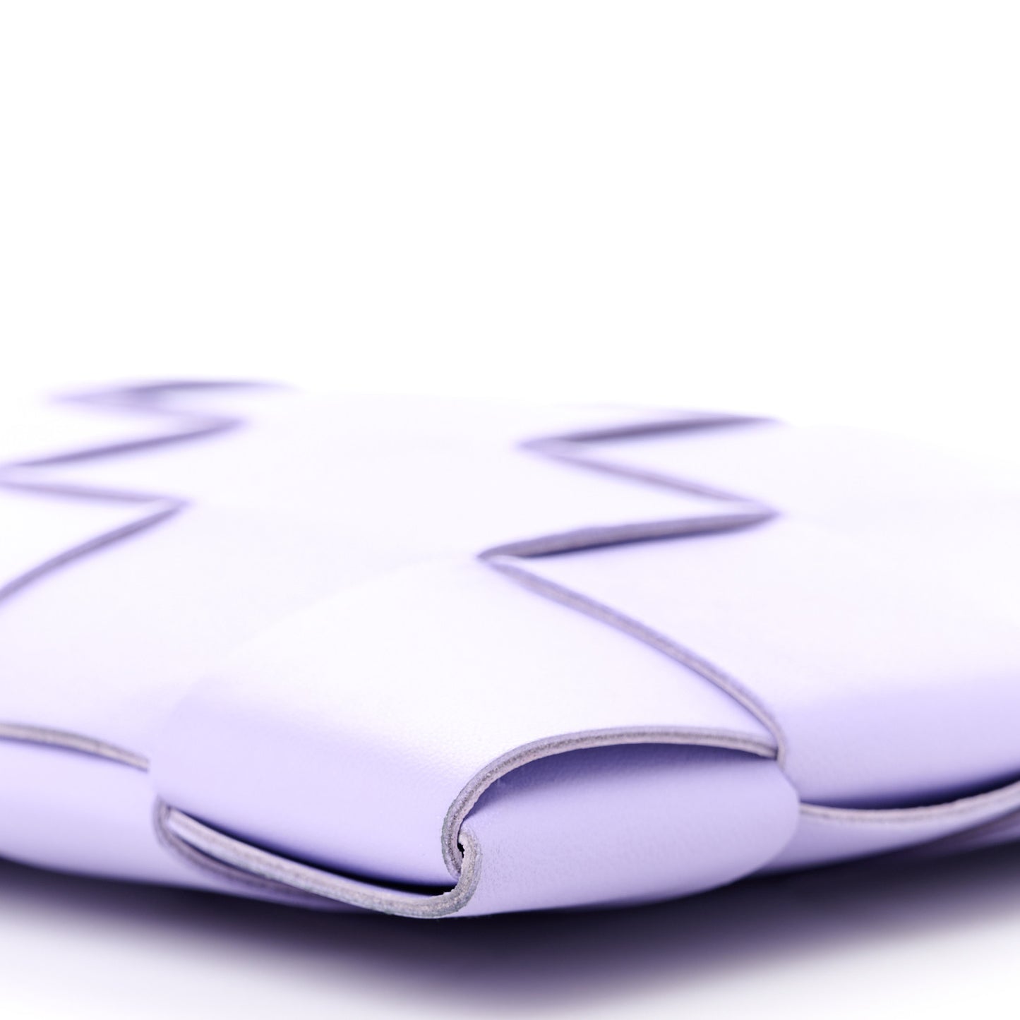 Nappa Maxi Intrecciato Small Cassette Flat Zip Pouch Wisteria