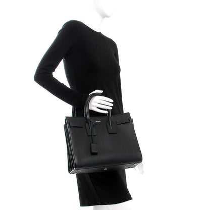 Saint Laurent Grained Calfskin Small Sac De Jour Black 3 of 7