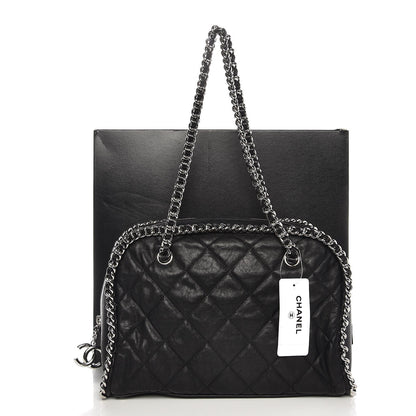 Chanel Calfskin Chain Around Bowler Black 8 of 8