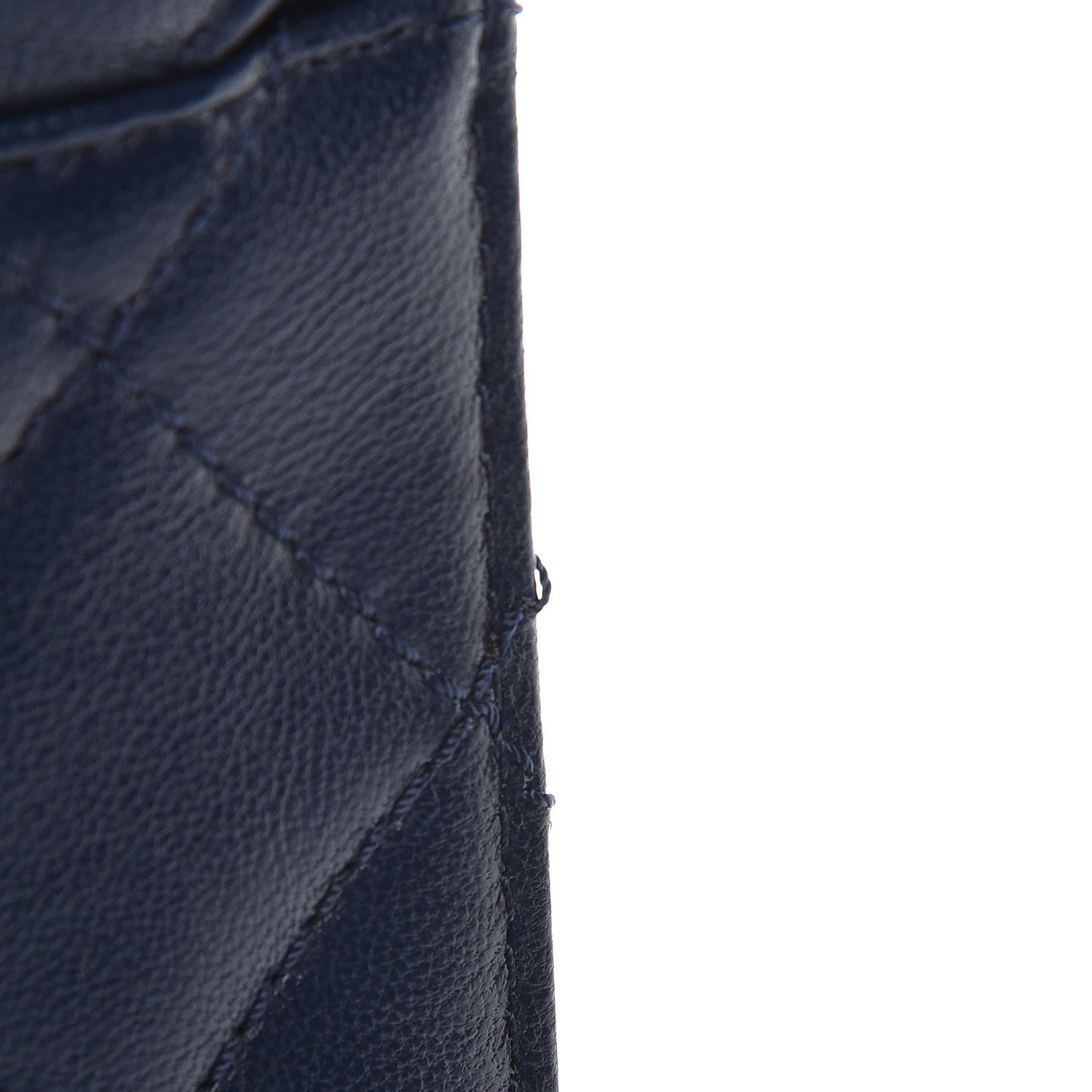 Chanel Sheepskin Quilted Large Beauty Lock Flap Navy Blue 17 of 20