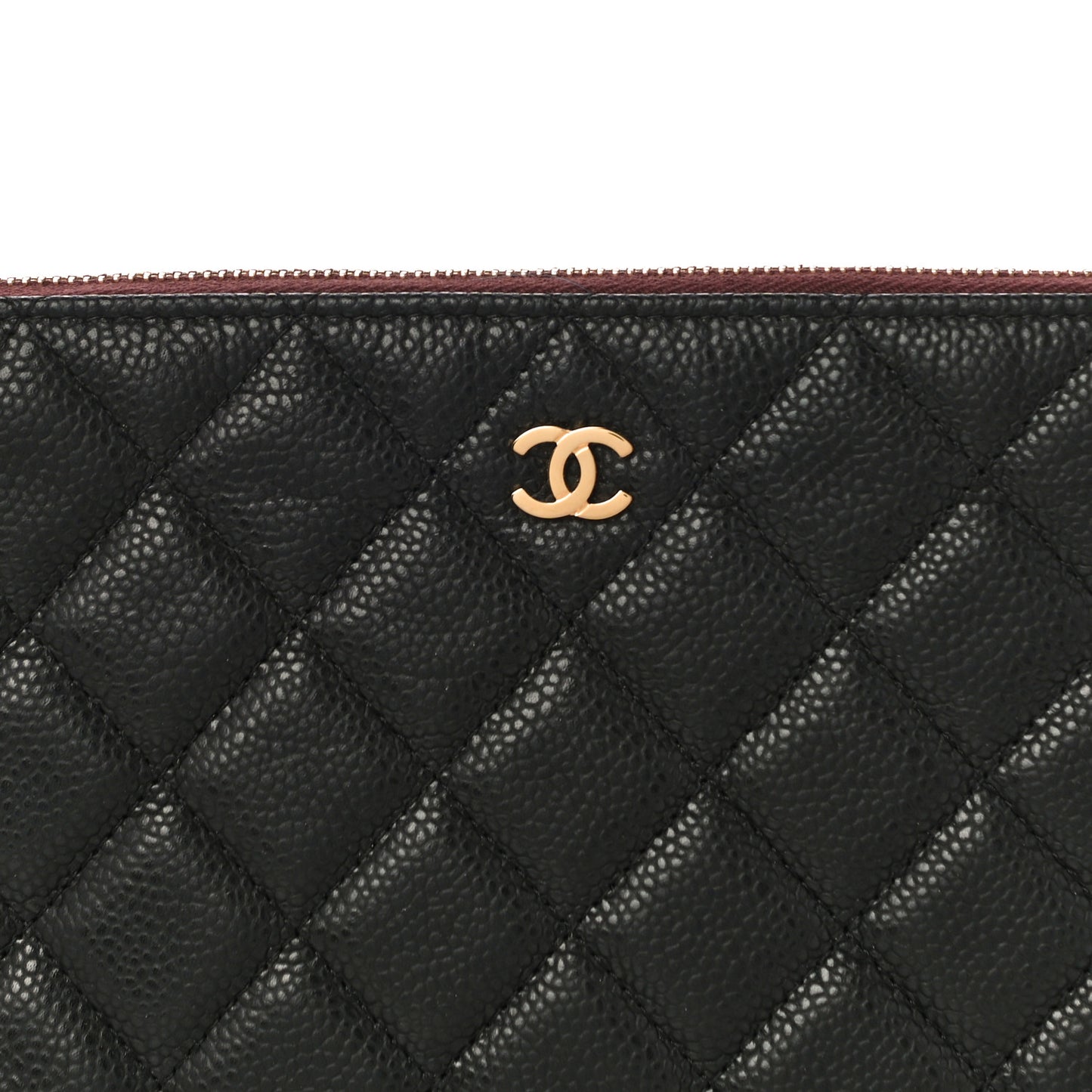 Caviar Quilted Medium Cosmetic Case Black