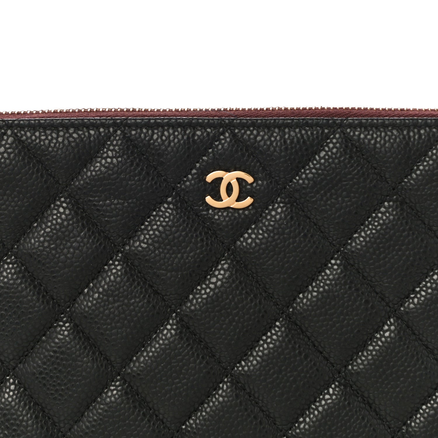 Chanel Caviar Quilted Medium Cosmetic Case Black 7 of 10