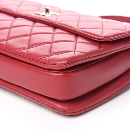 Chanel Lambskin Quilted Medium Trendy CC Flap Dual Handle Bag Red 8 of 9