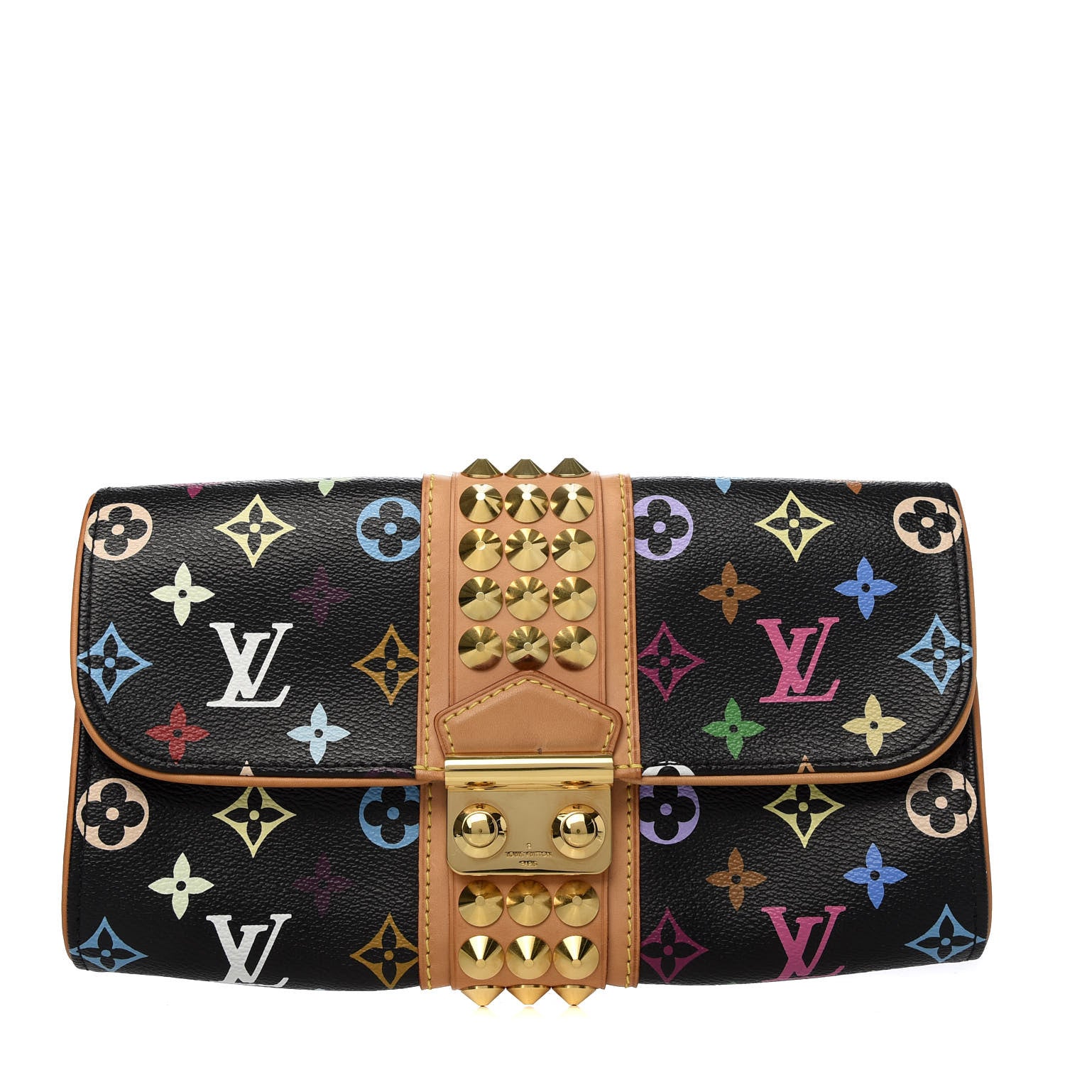 Louis Vuitton Monogram Multicolor Courtney Clutch Black 1 of 7