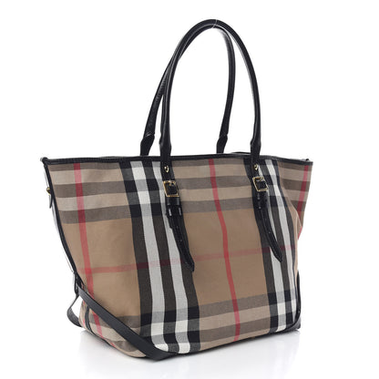 Burberry House Check Bridle Calfskin Medium Salisbury Tote Black 3 of 10