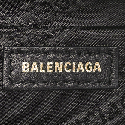 Balenciaga Shiny Goatskin Allover Logo Embossed XXS Souvenir Belt Bag White 6 of 10