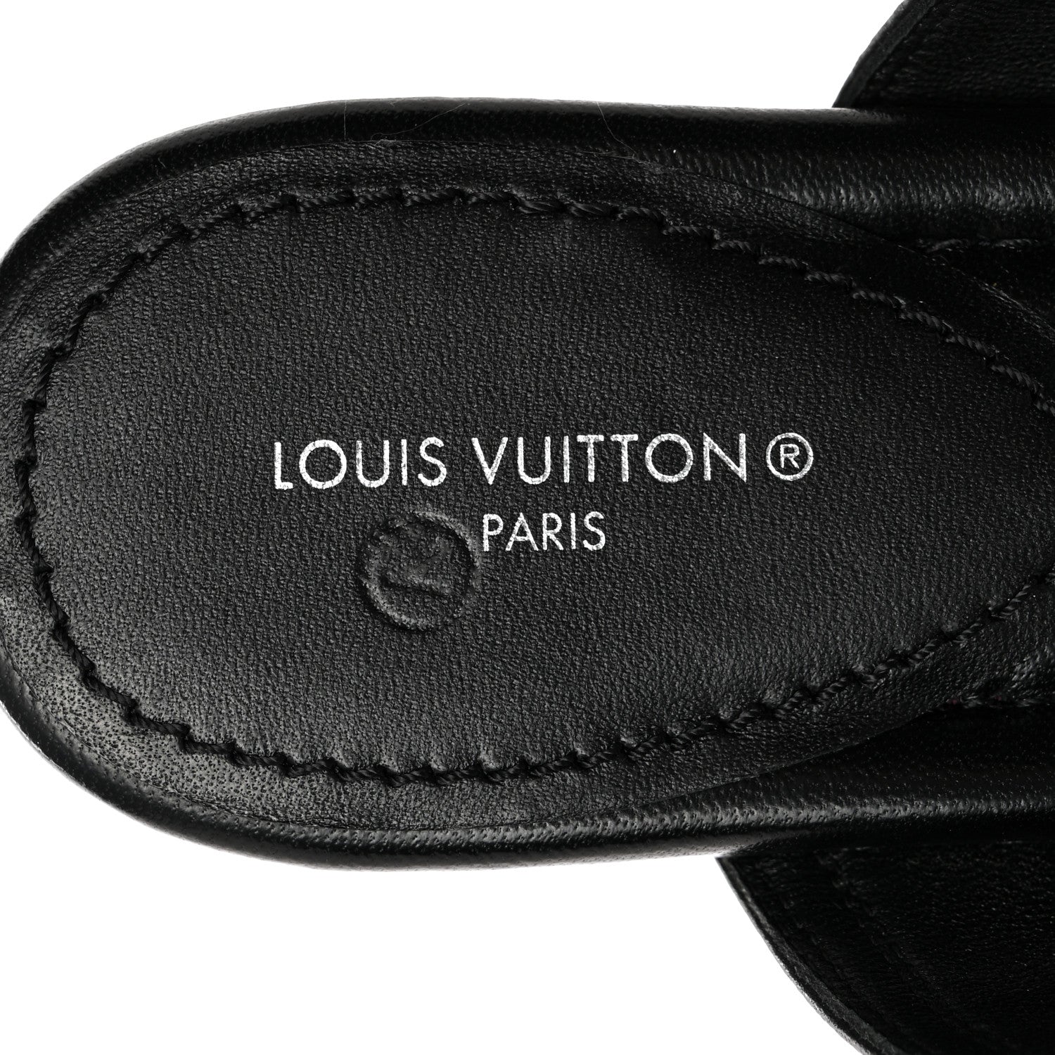Louis Vuitton Lambskin Flat Sandal 36.5 Black 7 of 11