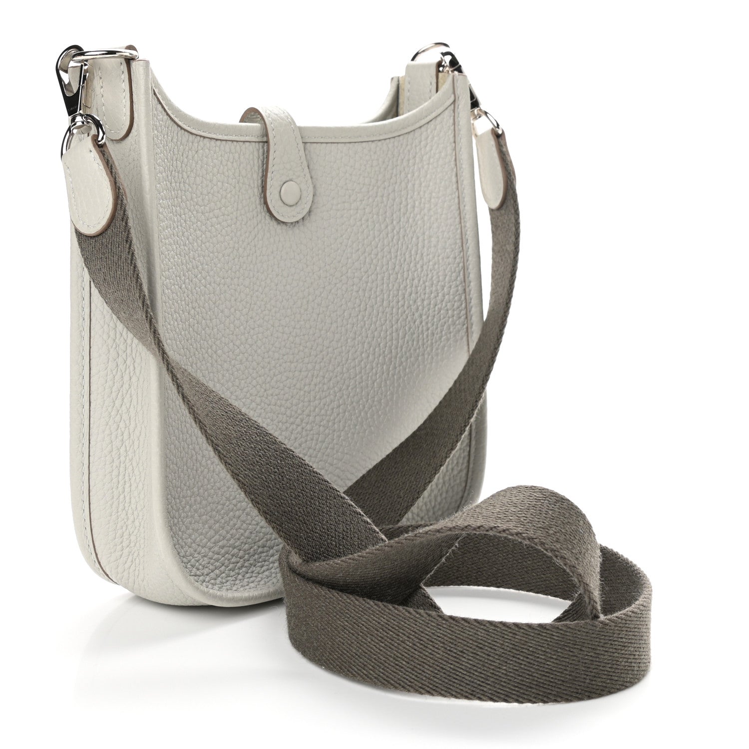 Hermes Taurillon Clemence Amazone Evelyne TPM Gris Perle Etain 3 of 11