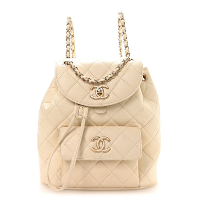 Chanel Caviar Quilted Backpack Bag White 1 of 10
