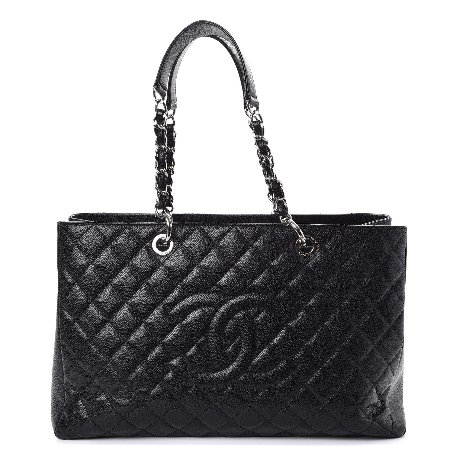 Chanel Caviar Quilted XL Grand Shopping Tote GST Black 1 of 9