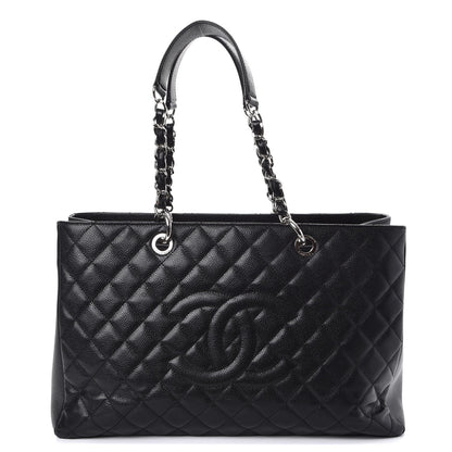 Chanel Caviar Quilted XL Grand Shopping Tote GST Black 1 of 9