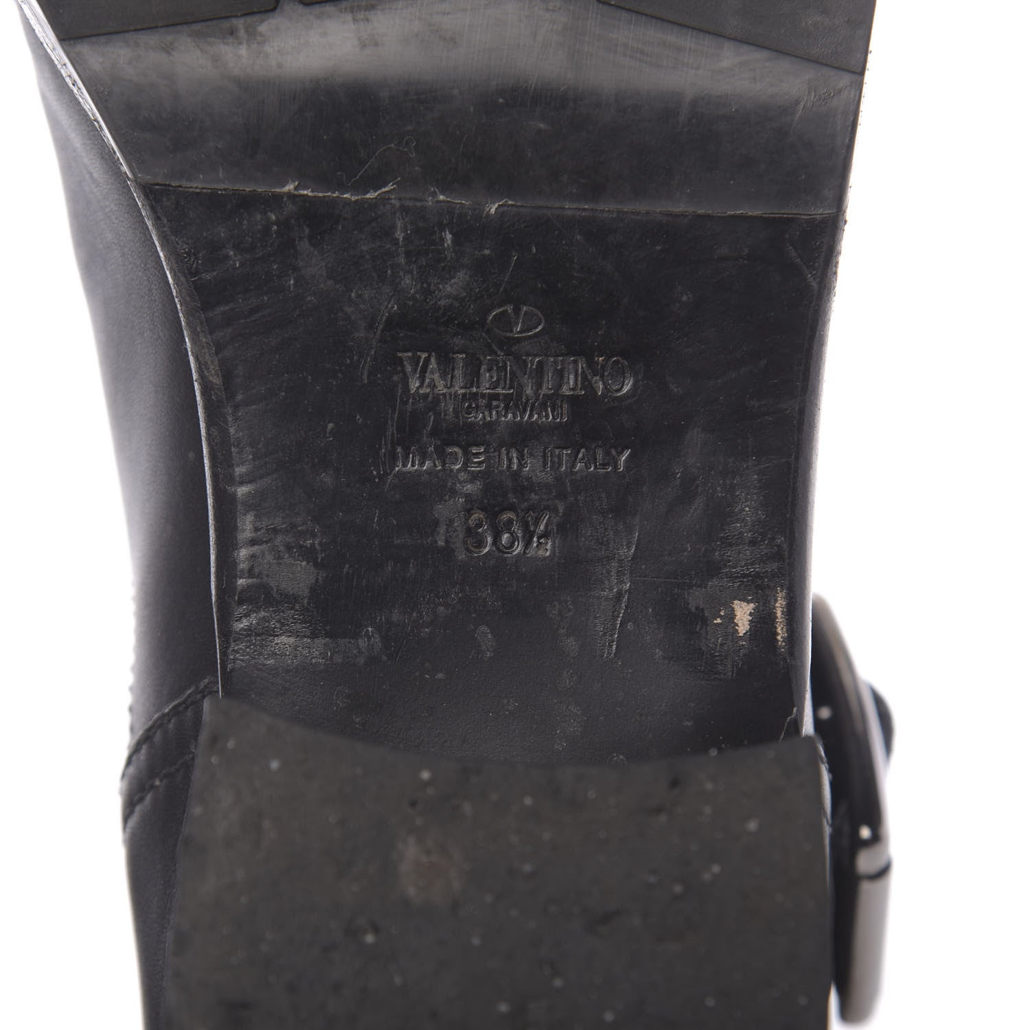 Valentino Garavani Calfskin Rockstud 30mm Biker Boots 38.5 Black 6 of 9