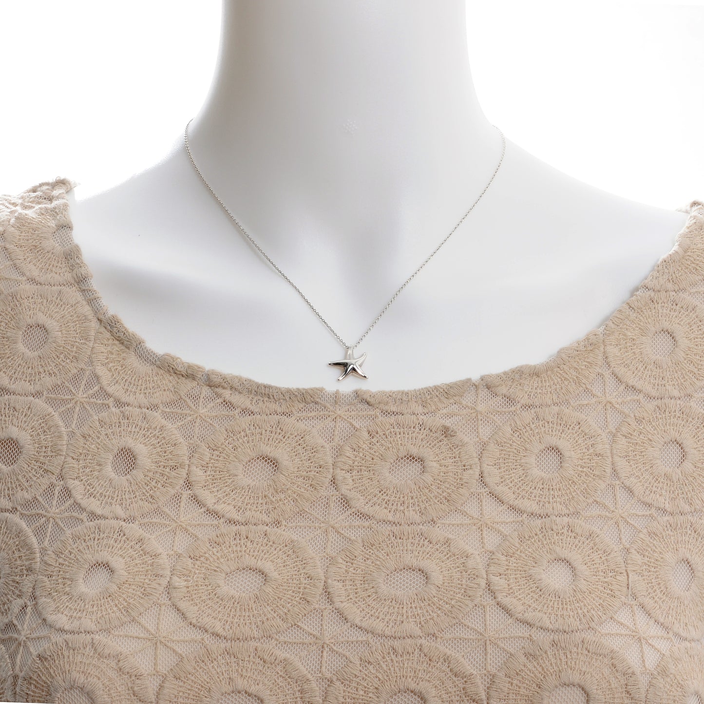 Sterling Silver 15mm Elsa Peretti Starfish Pendant Necklace