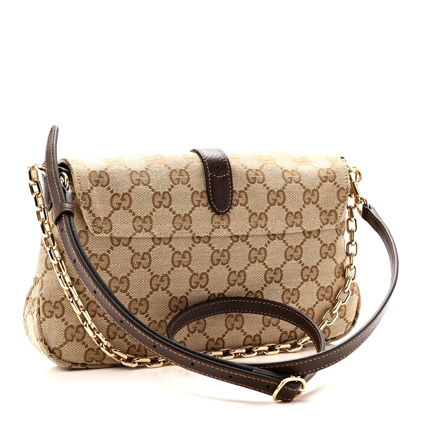 GG Supreme Medium Aperitivo Shoulder Bag Sand Dark Brown