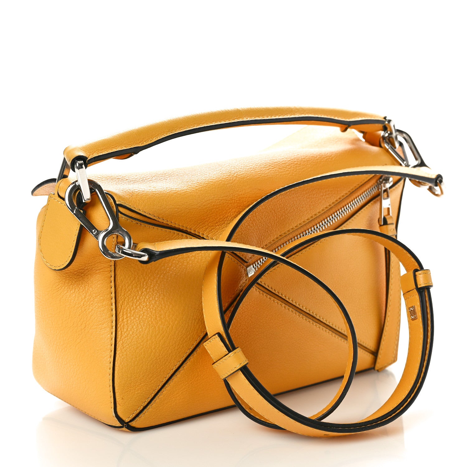 Loewe Grained Calfskin Small Puzzle Bag Narcisus Yellow 2 of 10