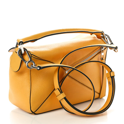 Loewe Grained Calfskin Small Puzzle Bag Narcisus Yellow 2 of 10
