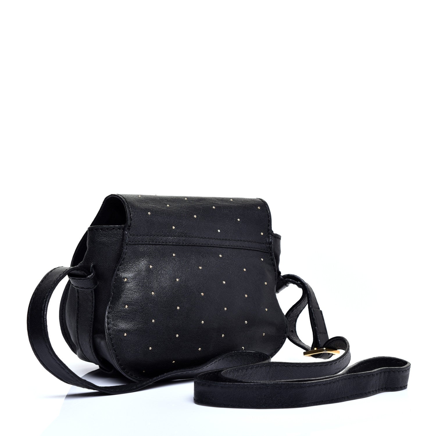 Chloe Calfskin Studded Mini Marcie Crossbody Bag Black 3 of 10