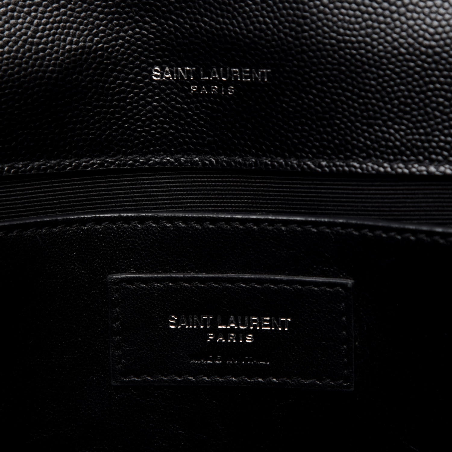 Saint Laurent Grain De Poudre Medium Classic Monogram Kate Satchel Black 9 of 10
