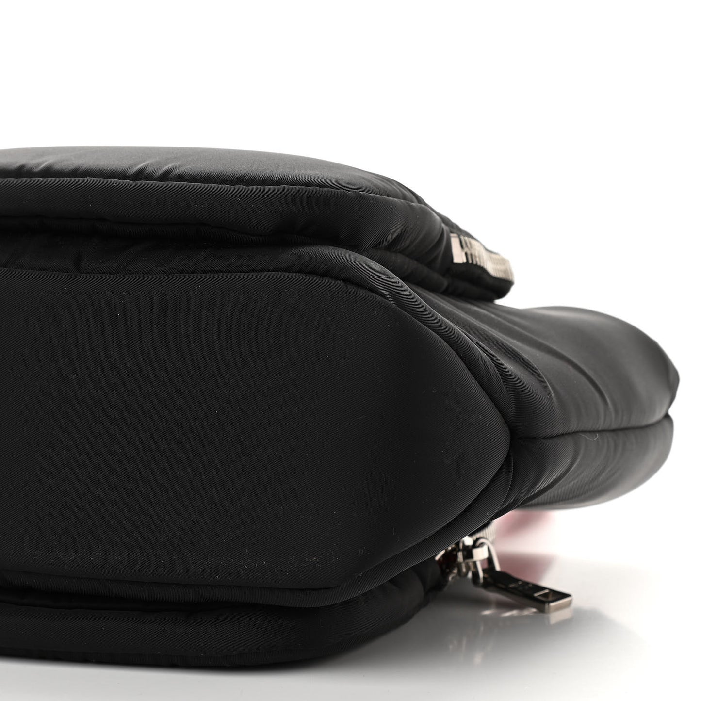 Tessuto Nylon Pocket Small Cargo Tote Black Rosso