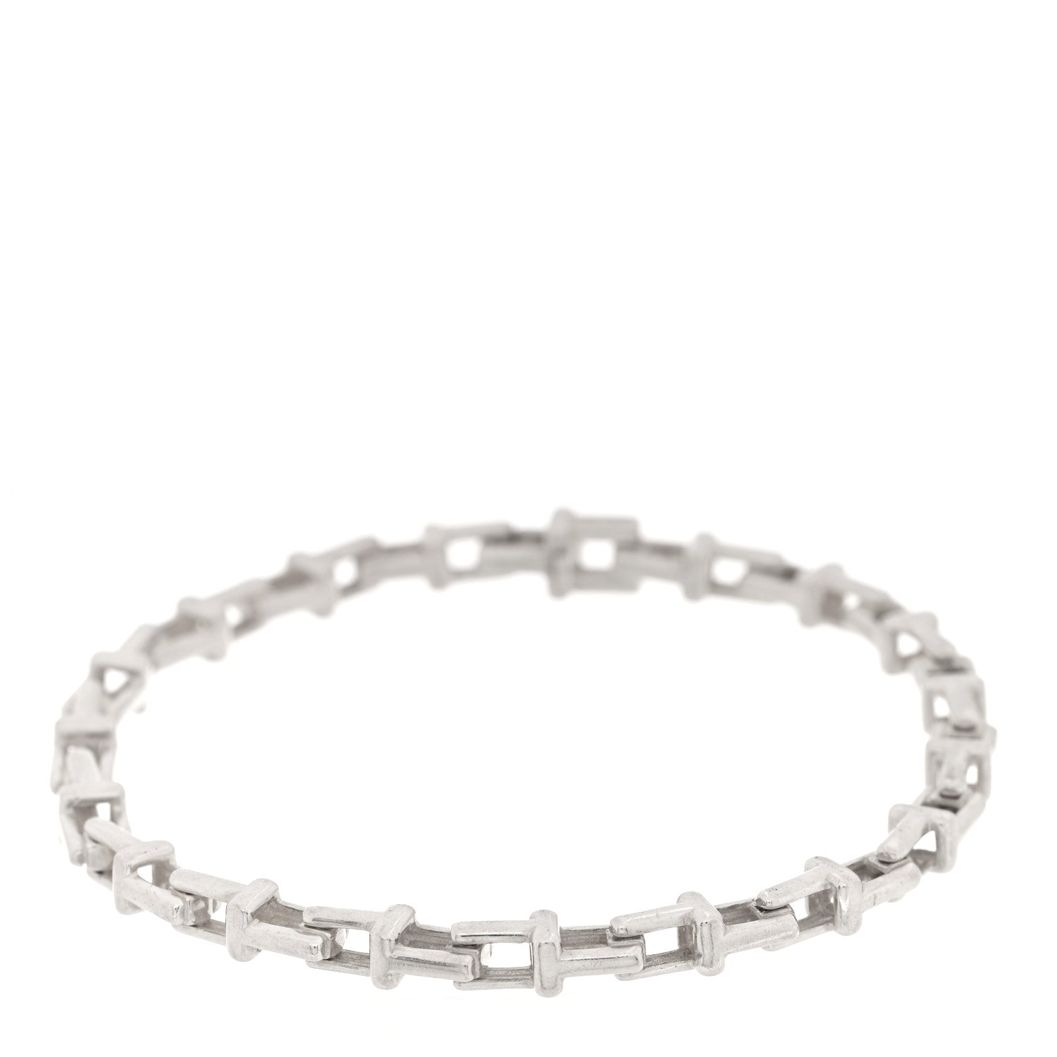 Tiffany Sterling Silver T Link Chain Bracelet 1 of 4
