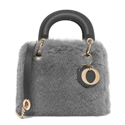 Christian Dior Mink Fur Mini Lady Dior Grey 1 of 9