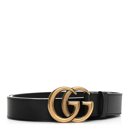 Gucci Calfskin Double G 30mm Belt 90 36 Black 1 of 6