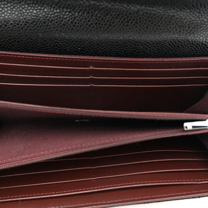 Chanel Caviar Quilted Large Gusset Flap Wallet Black 5 of 9