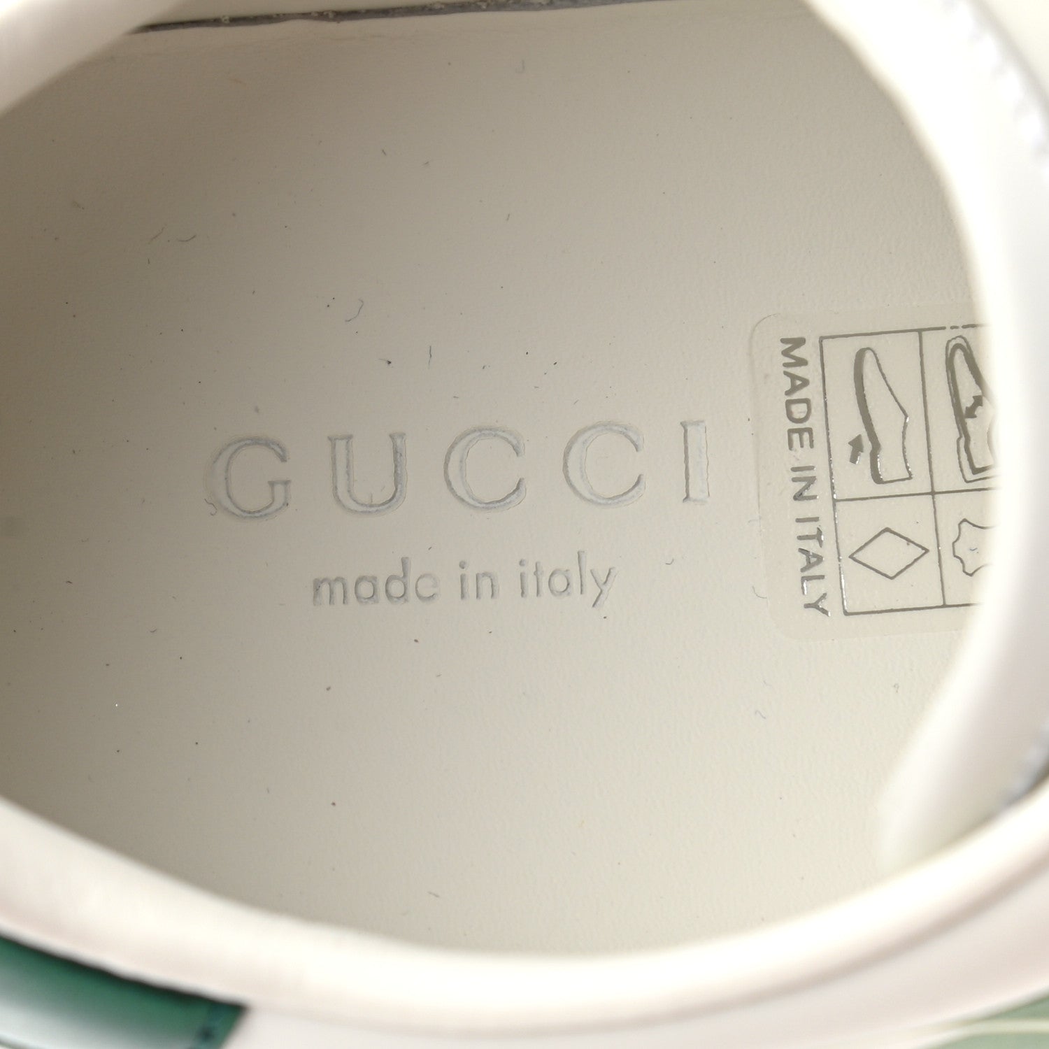 Gucci Calfskin Interlocking G Womens New Ace Sneakers 35 White Red Flame Green 8 of 9