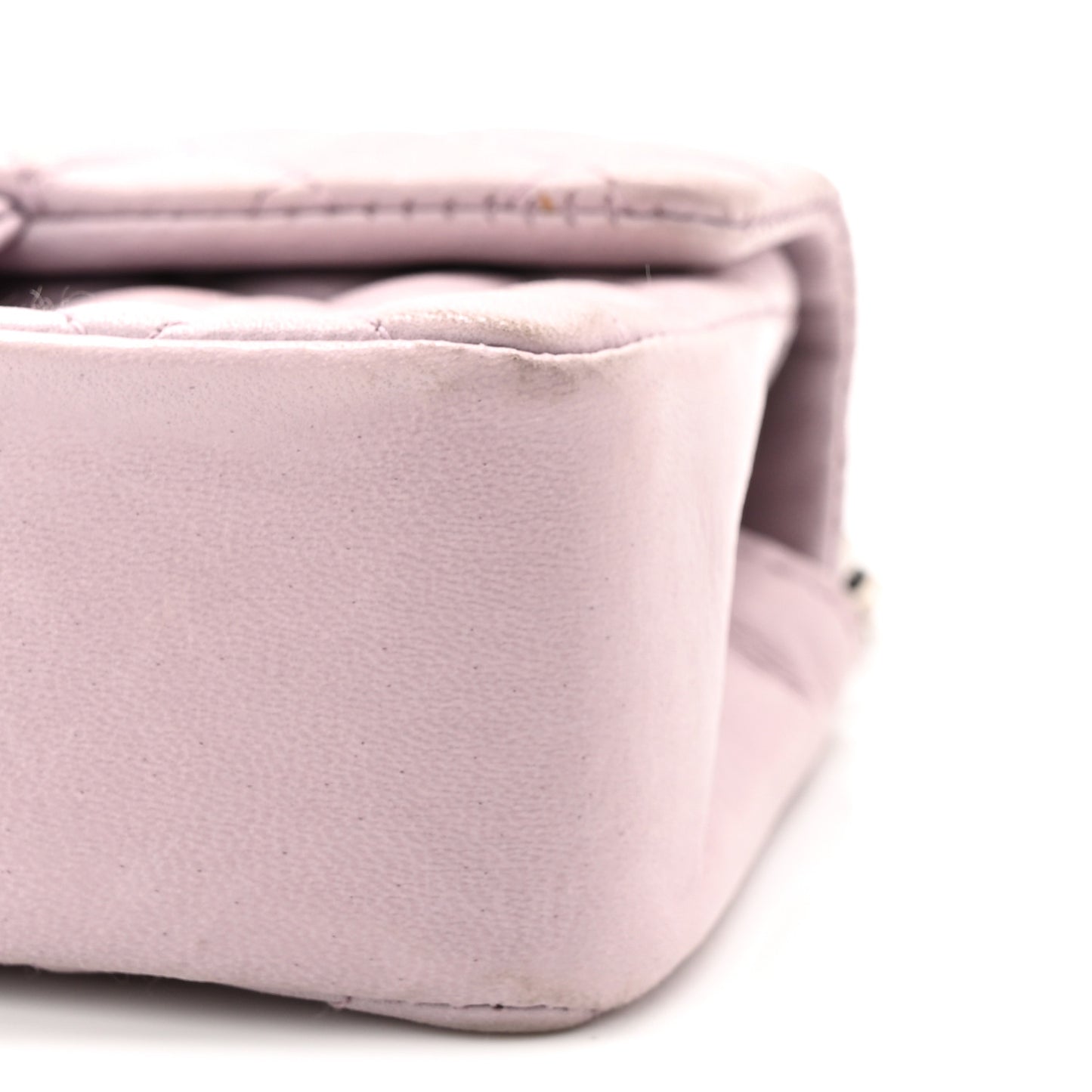 Lambskin Quilted Extra Mini Valentine Flap Lilac