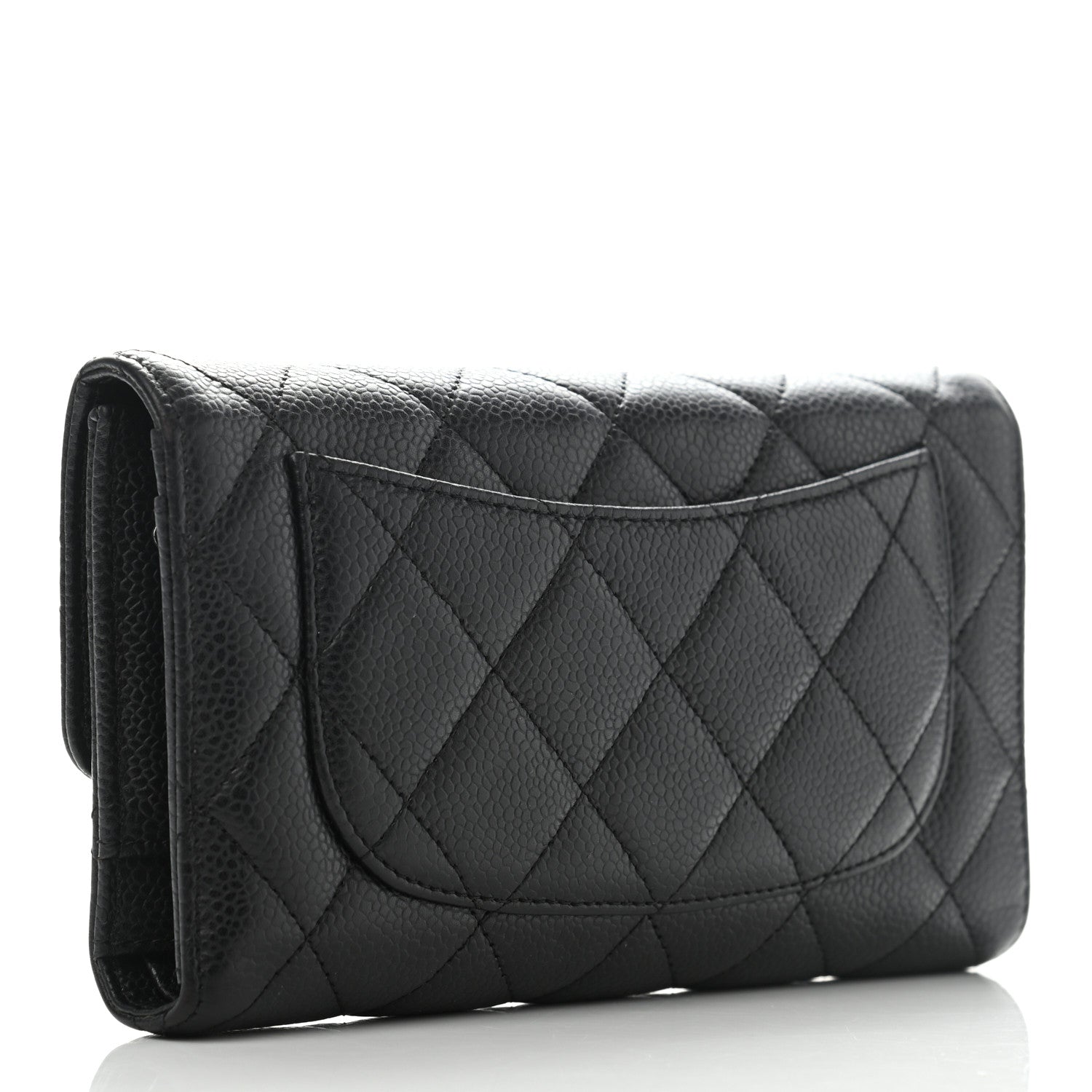 Chanel Caviar Quilted Long Flap Wallet Black 3 of 10