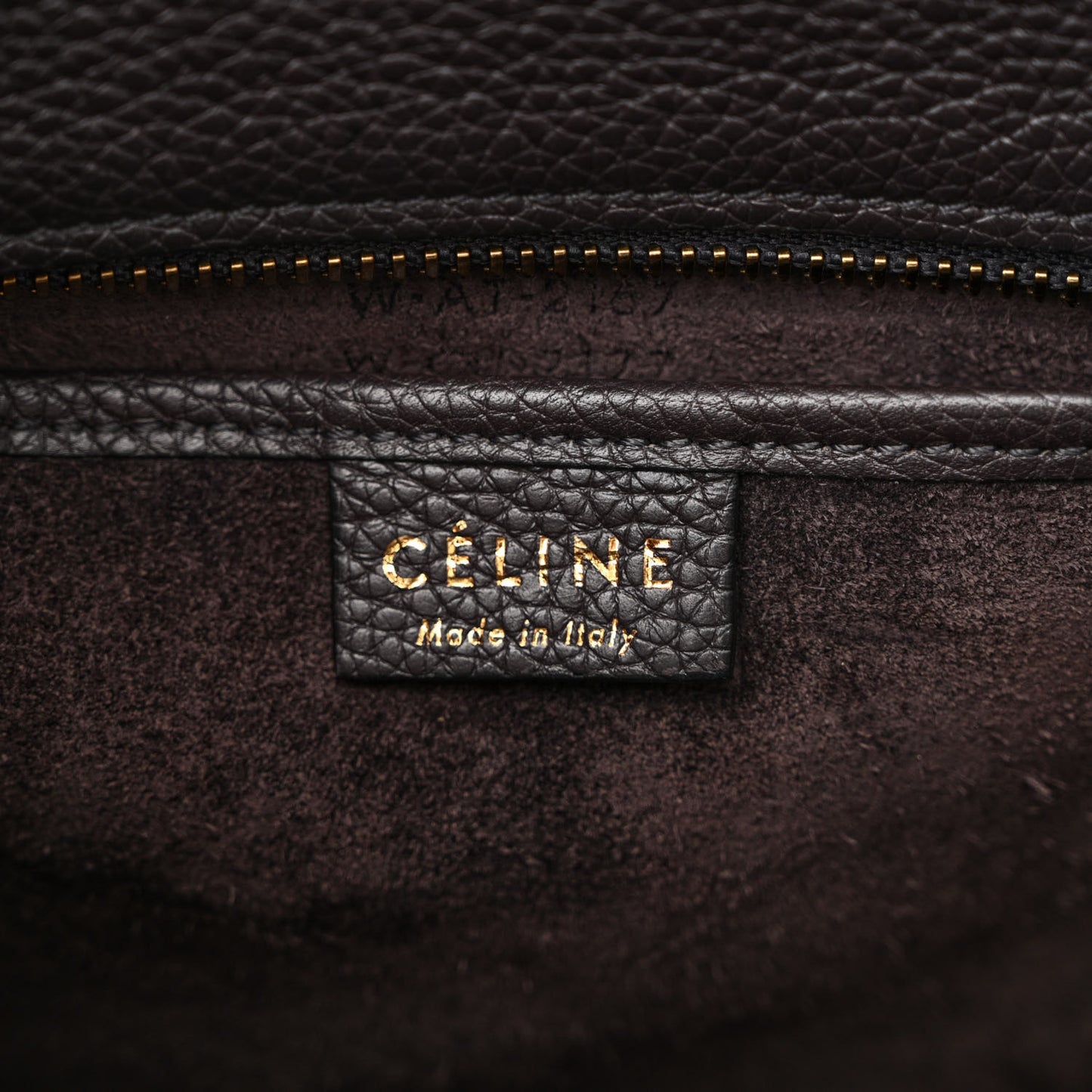 Drummed Calfskin Nano Luggage Liquorice
