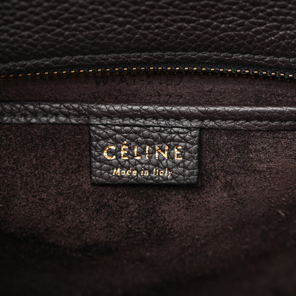 Celine Drummed Calfskin Nano Luggage Liquorice 6 of 11