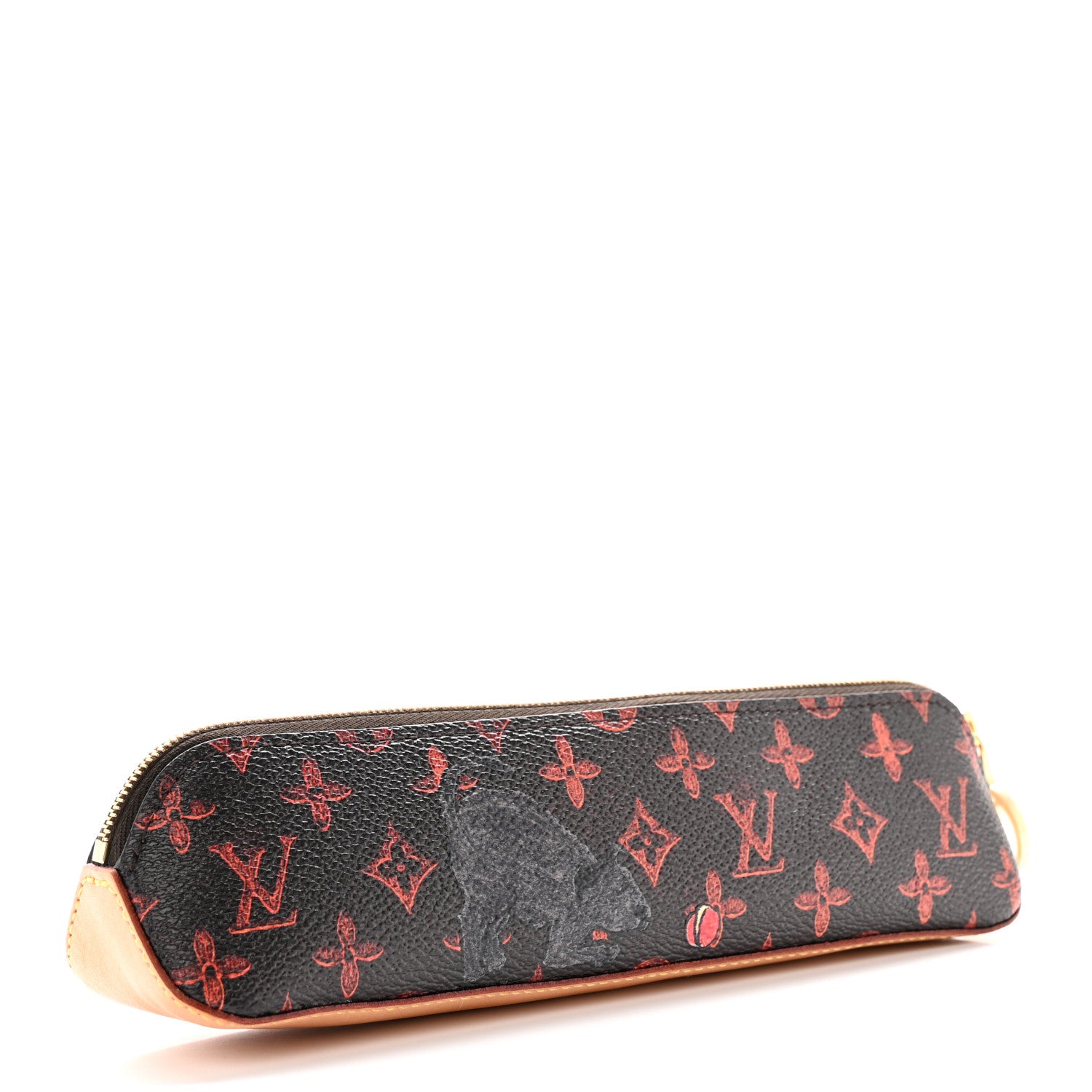 Louis Vuitton Catogram Elizabeth Pouch Orange Marron 3 of 9