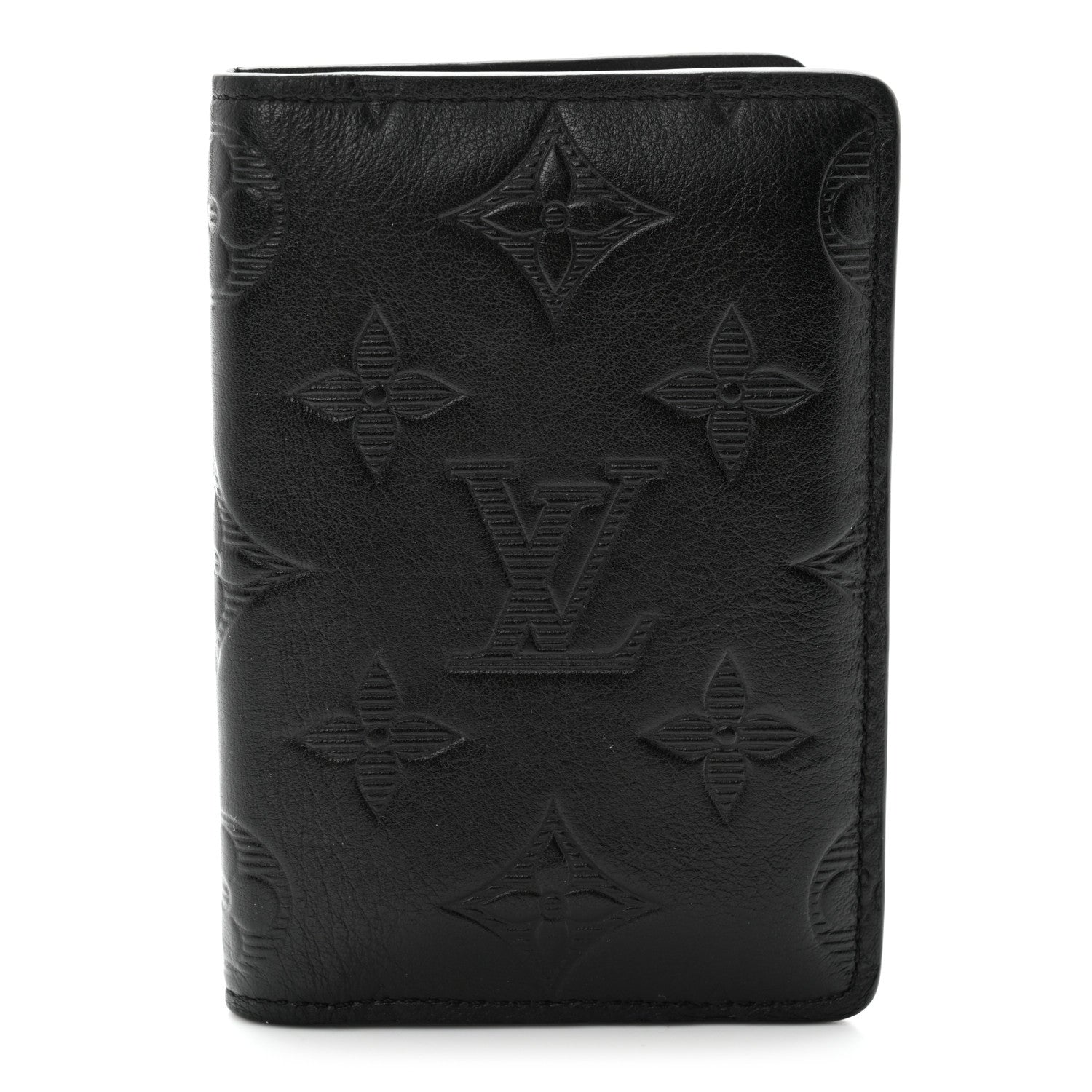 Louis Vuitton Calfskin Monogram Shadow Pocket Organizer Black 1 of 7