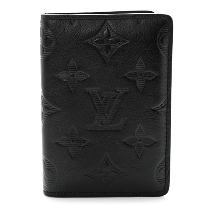 Louis Vuitton Calfskin Monogram Shadow Pocket Organizer Black 1 of 7