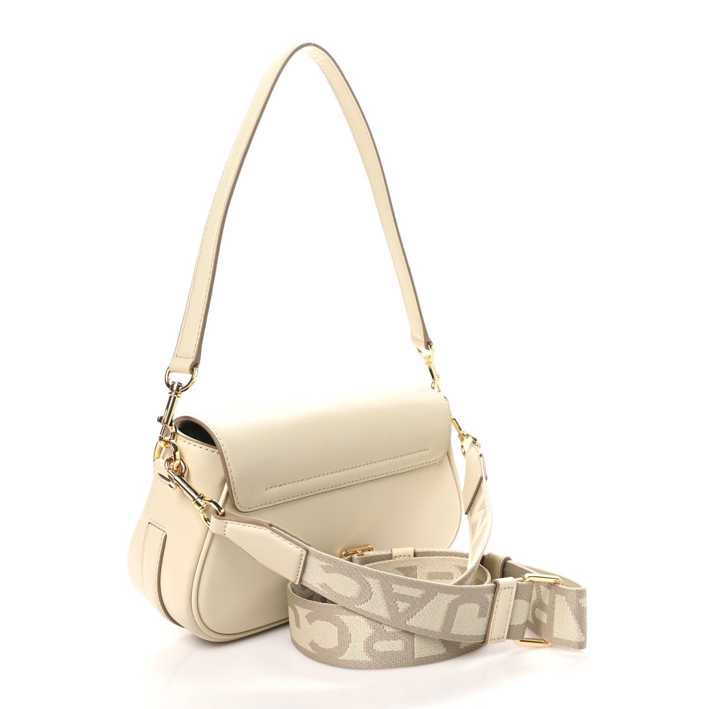 Calfskin The Clover Shoulder Bag Cloud White