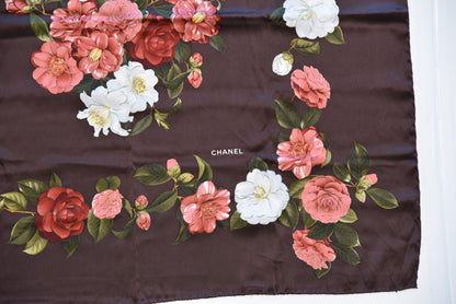 Chanel Silk CC Flower Square Scarf Multicolor 4 of 8