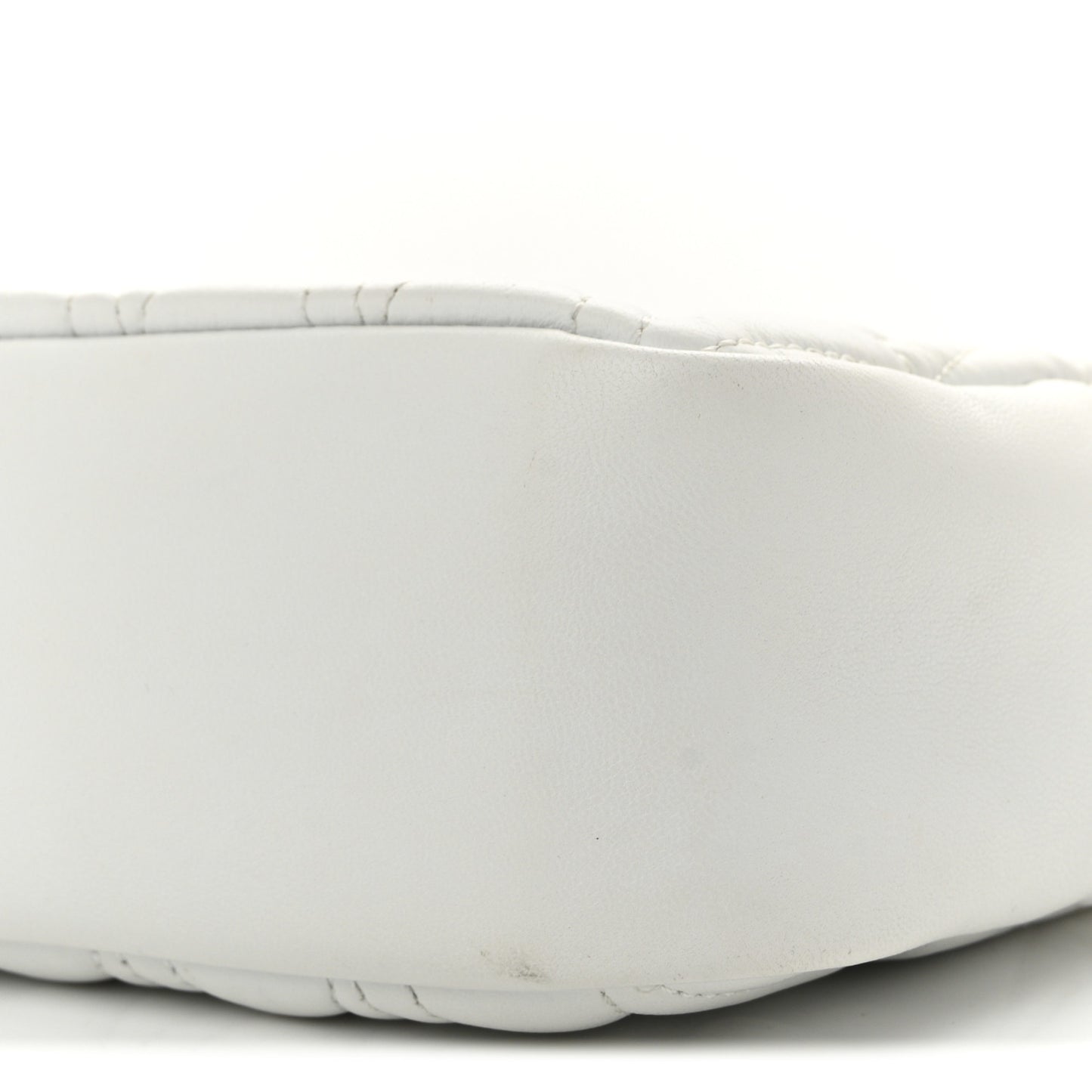 Nappa Quilted Virtus Shoulder Bag White