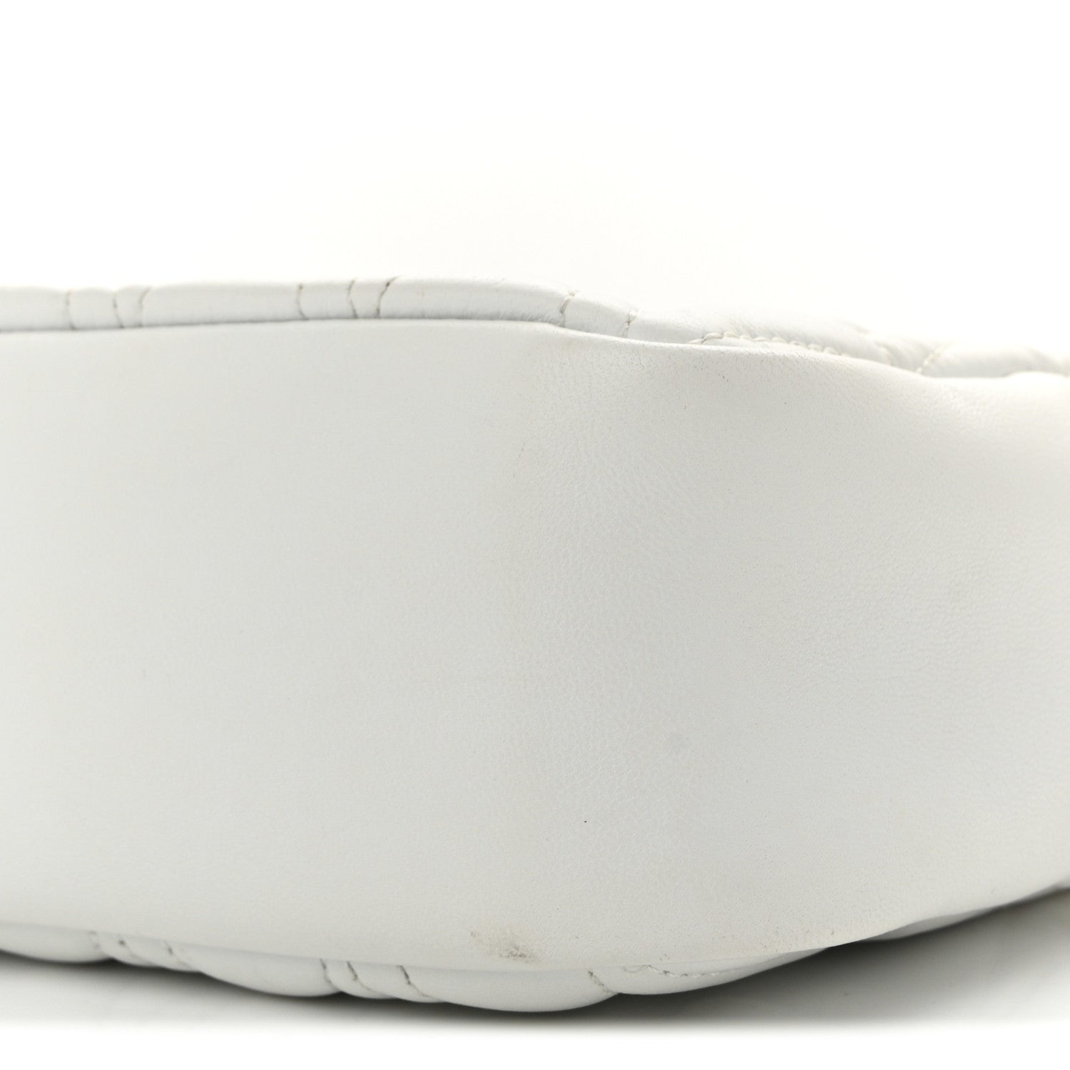 Versace Nappa Quilted Virtus Shoulder Bag White 9 of 10