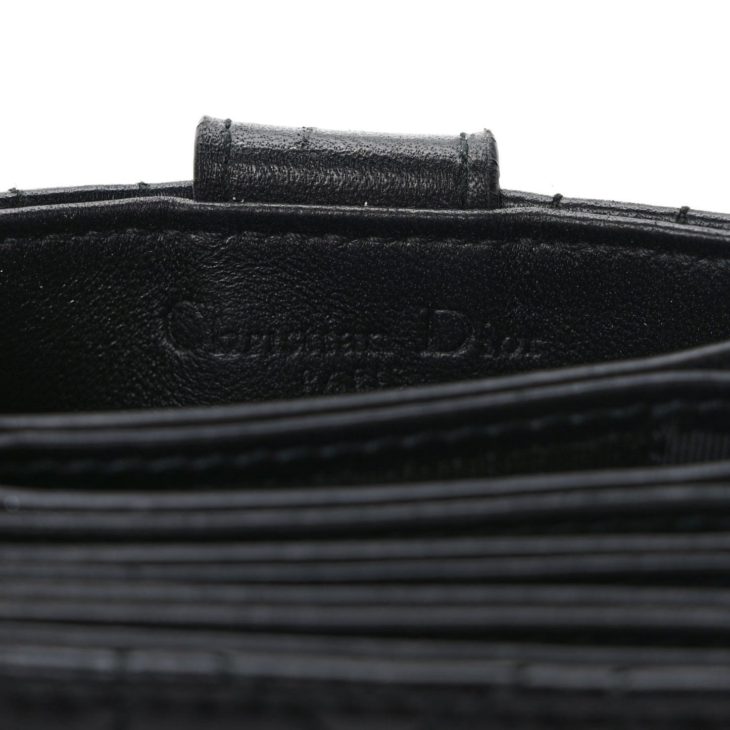 Lambskin Cannage Lady Dior 5-Gusset Card Holder Black