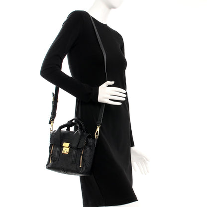 3.1 Phillip Lim 3.1 Textured Calfskin Mini Pashli Satchel Black 2 of 8